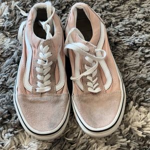 Light pink suede vans